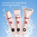 Resuxi depilador elétrico feminino 3 em 1, aparador de biquíni, remoção de costeletas, máquina de cortar cabelo labial, aparador de pelos privado, barbeador à prova d'água