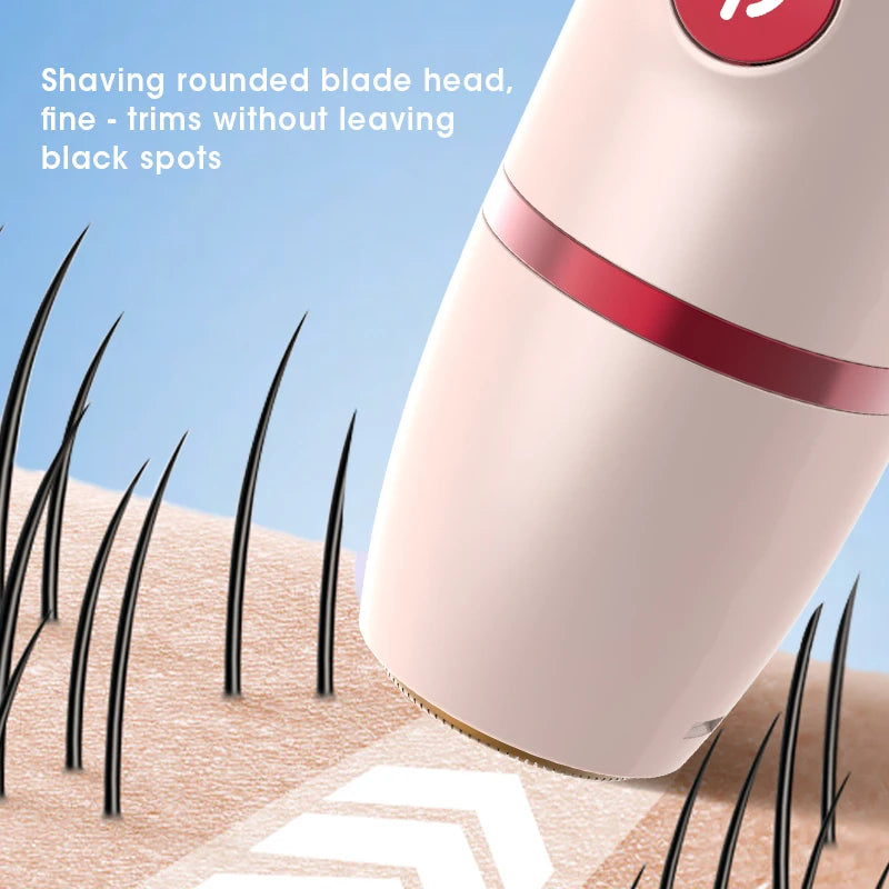 Resuxi depilador elétrico feminino 3 em 1, aparador de biquíni, remoção de costeletas, máquina de cortar cabelo labial, aparador de pelos privado, barbeador à prova d'água