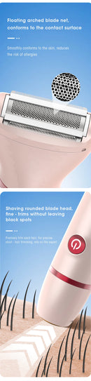 Resuxi depilador elétrico feminino 3 em 1, aparador de biquíni, remoção de costeletas, máquina de cortar cabelo labial, aparador de pelos privado, barbeador à prova d'água